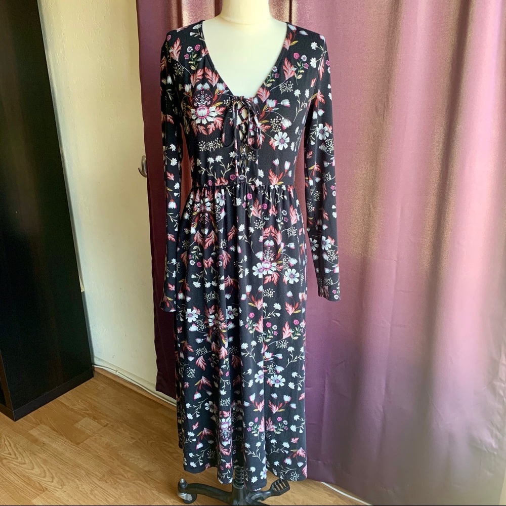 Long Sleeved Floral Dress
